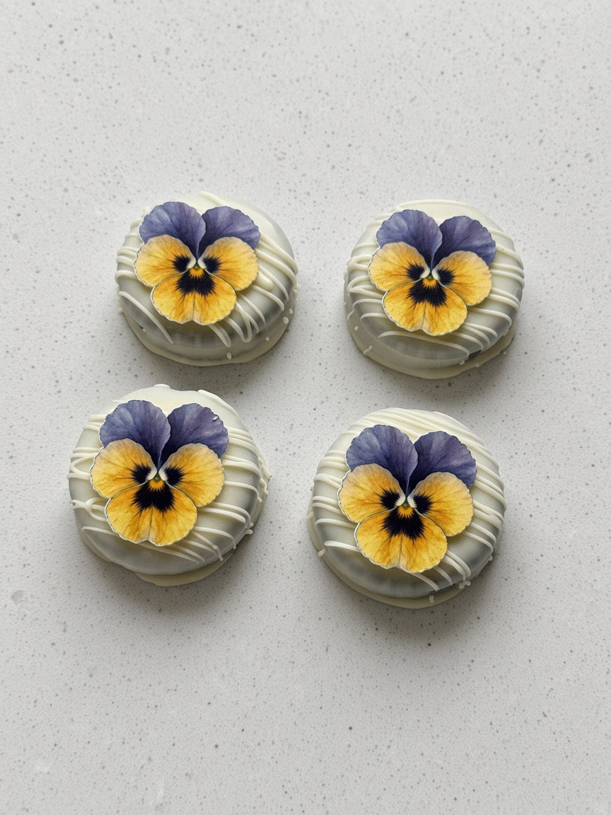 Ätbara pensé-toppers ca 3 cm