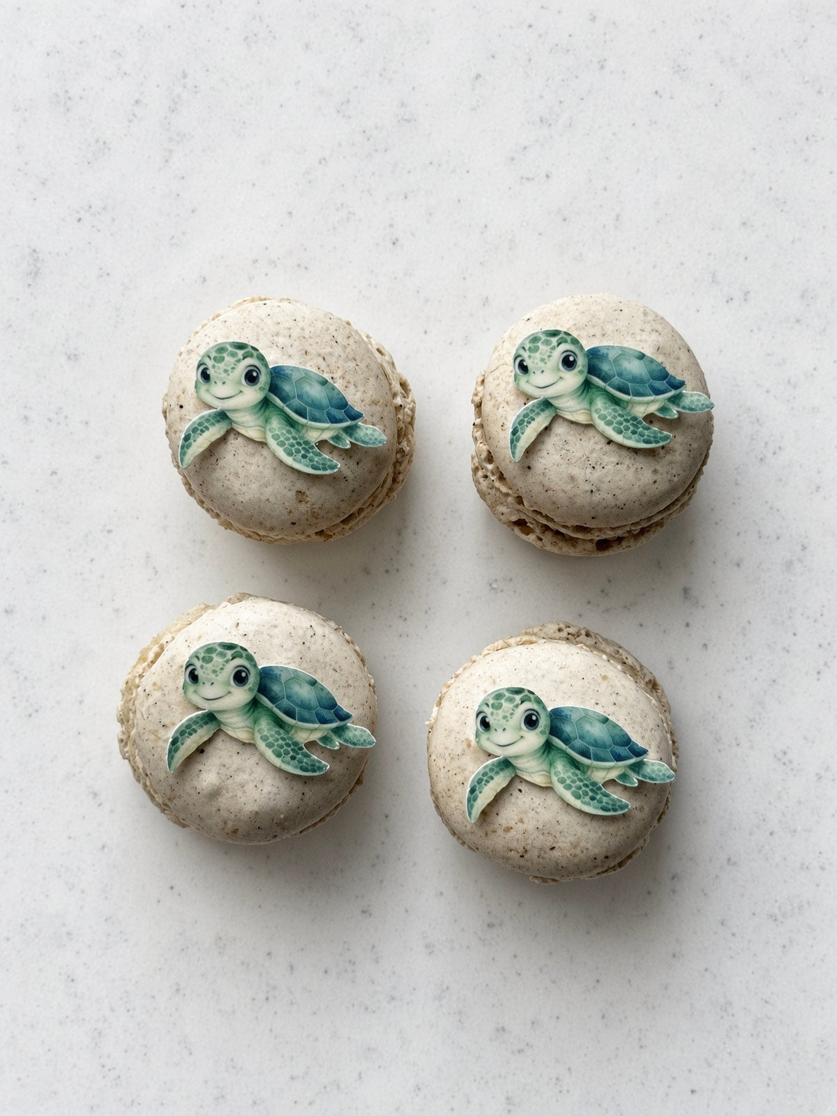 Ätbara toppers tema hav ca 3 cm