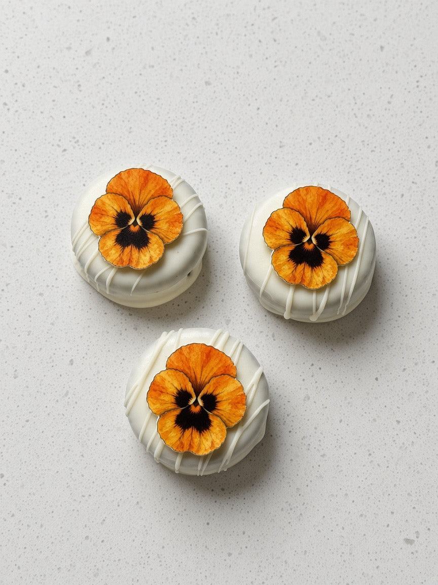 Ätbara pensé-toppers ca 3 cm
