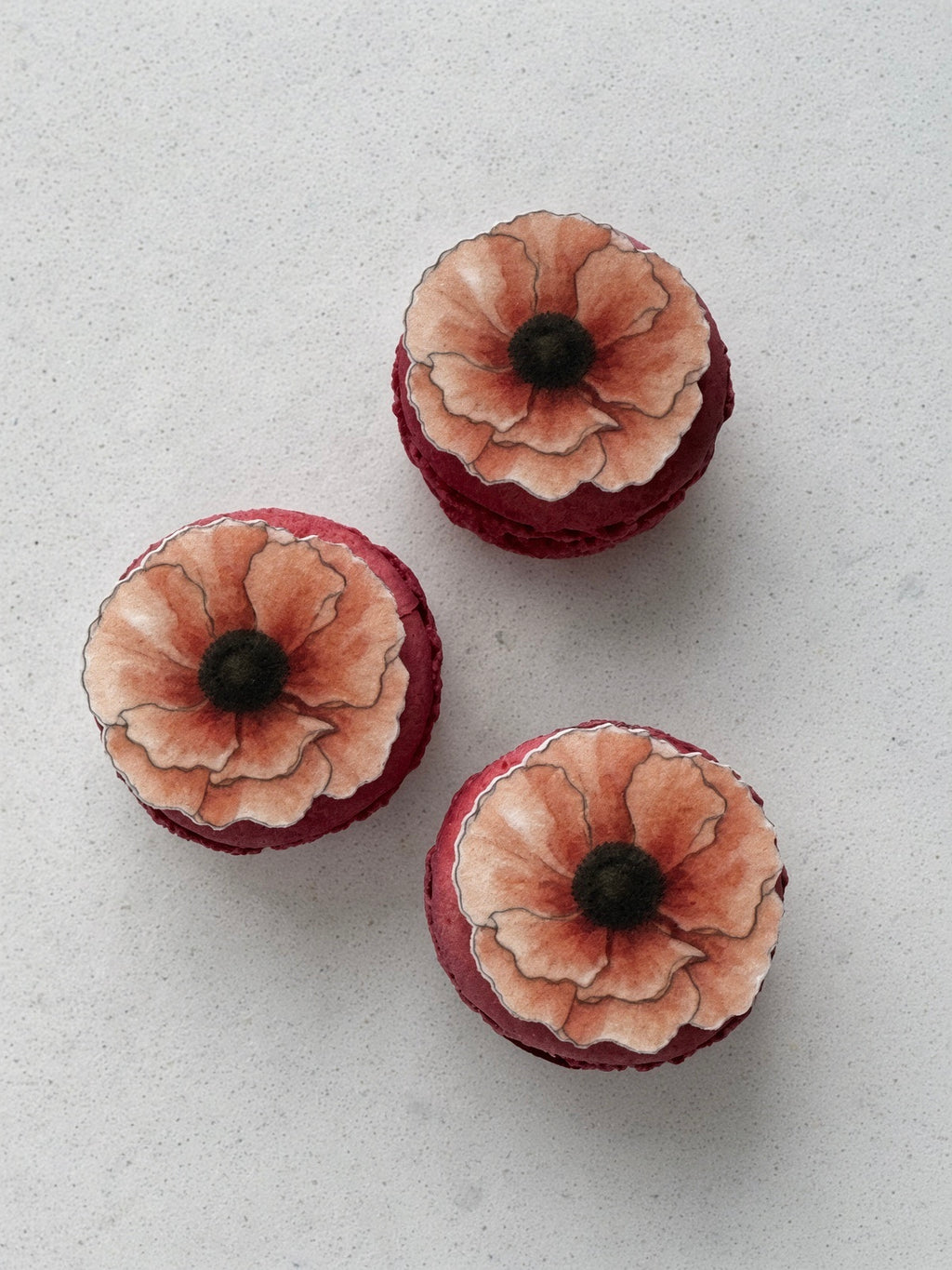 Ätbara blom-toppers ca 3 cm