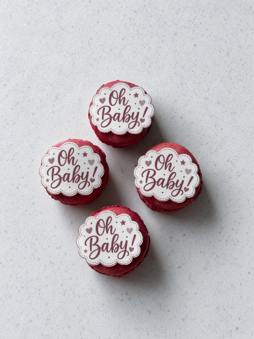 Ätbara babyshower-toppers flicka ca 3 cm