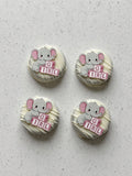 Ätbara babyshower-toppers flicka ca 3 cm