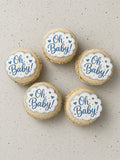 Ätbara babyshower-toppers pojke ca 3 cm