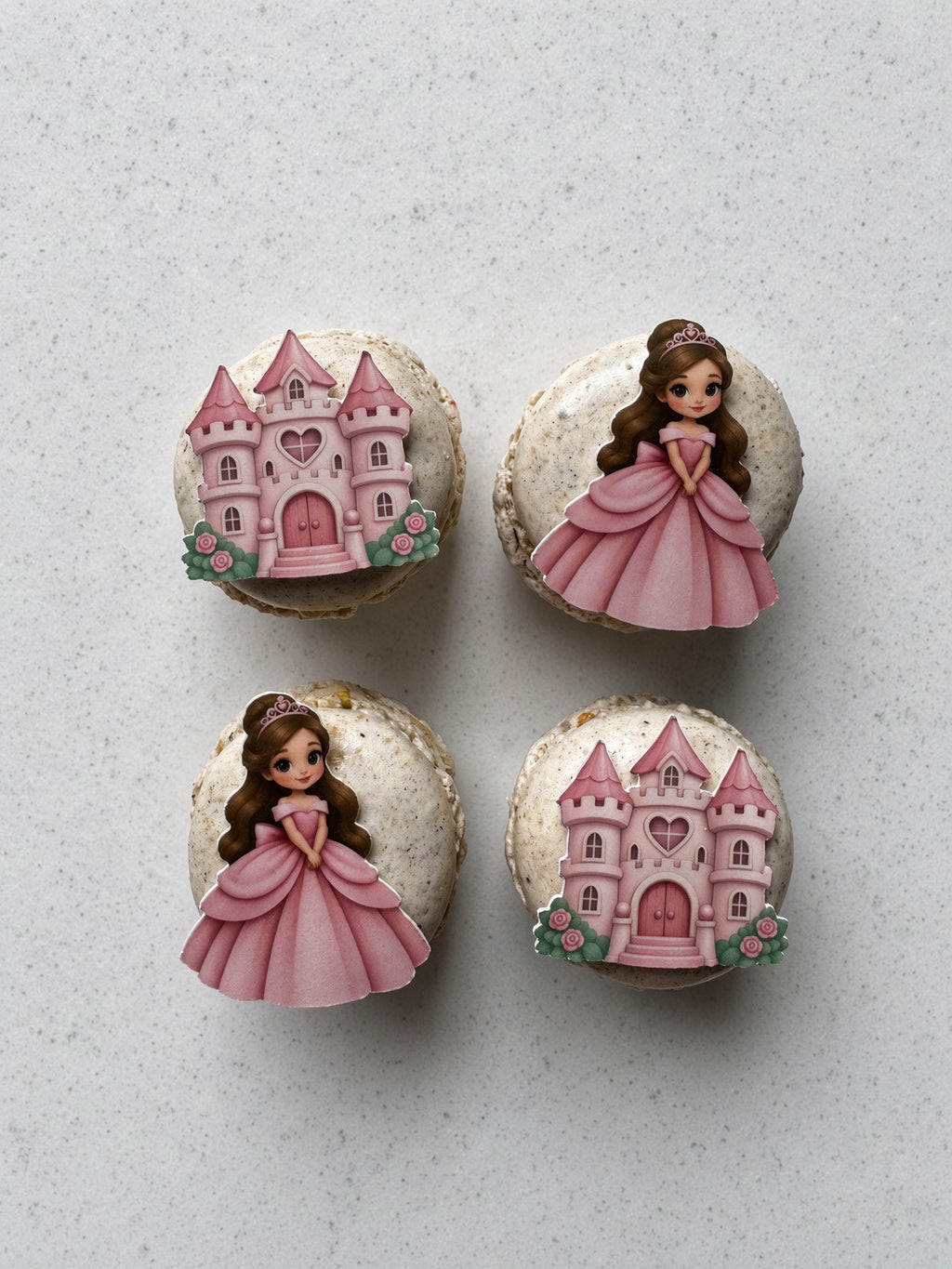 Ätbara prinsess-toppers ca 3 cm