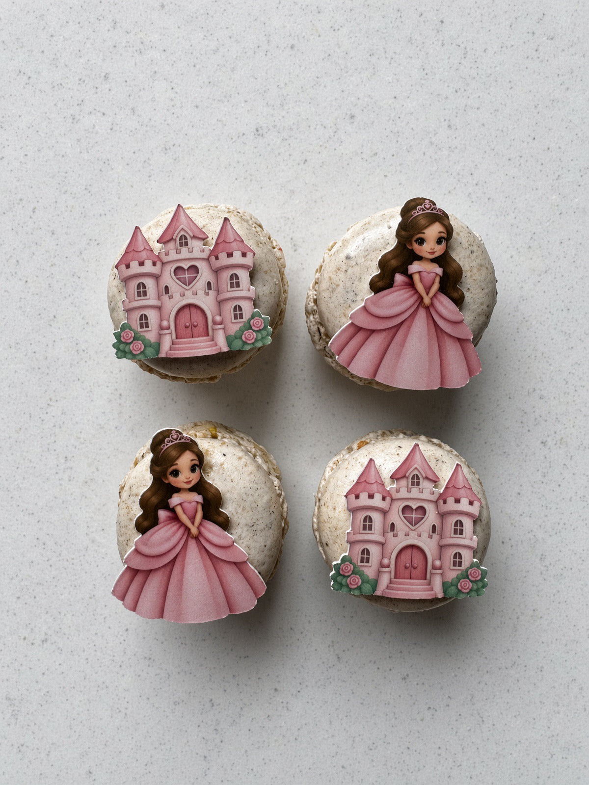Ätbara prinsess-toppers ca 3 cm